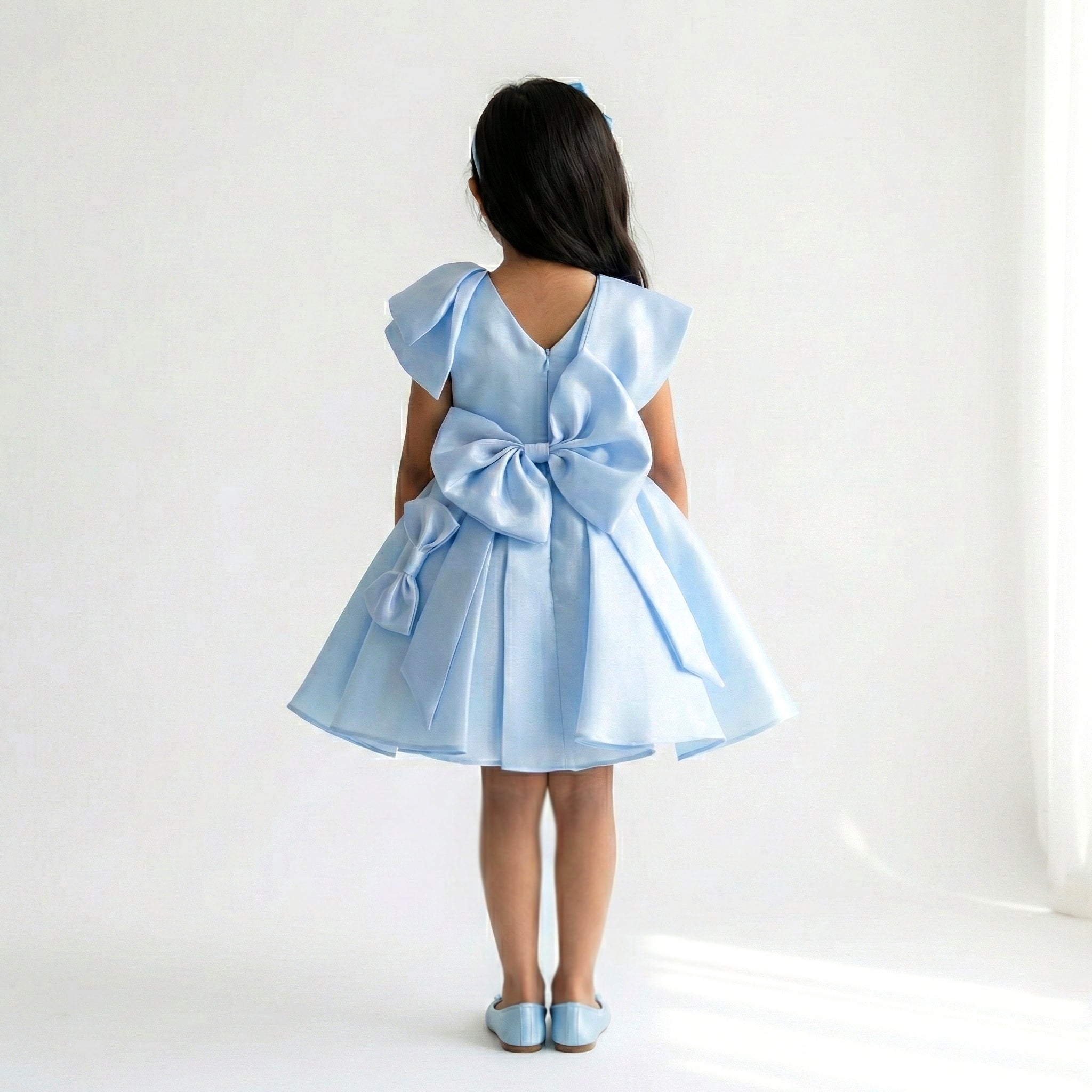 Signature Asymmetrical Satin Occasion Dress with Rhinestone Accents
