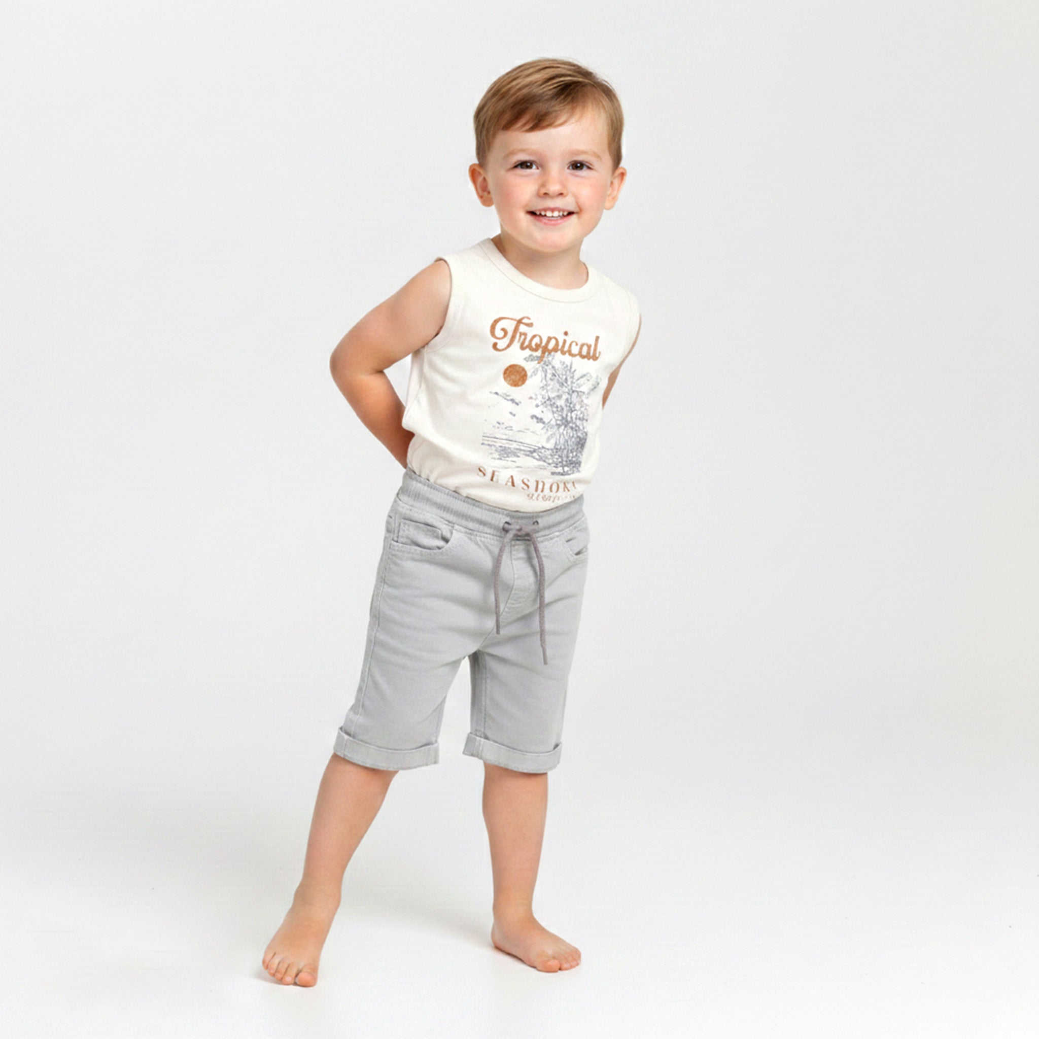 Boys 3-Piece Tropical Stripe Set