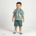 Toddler Boy’s Boutique Tropical Scarf & Tailored Short Set