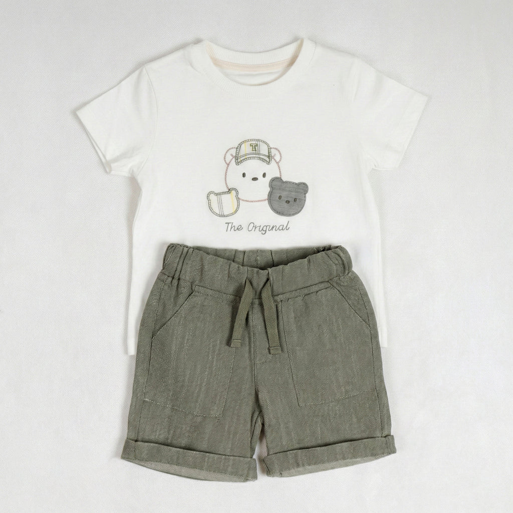 Boys' Three-Piece Smart-Casual Set with Windowpane Checkered Shirt