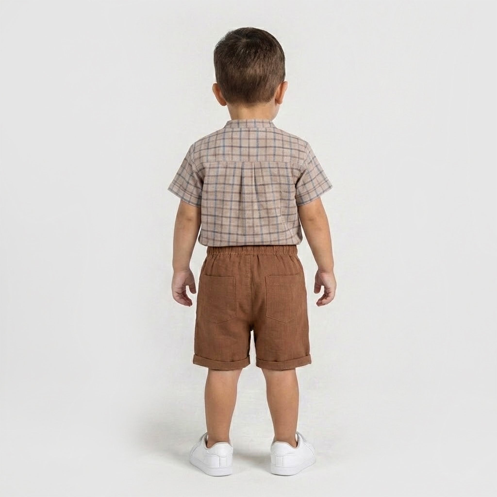 Toddler Tailored Windowpane Check Shirt & Classic Shorts Set