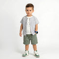 Toddler Boy’s Adventure-Ready Striped Shirt & Bear Graphic 3-Piece Set