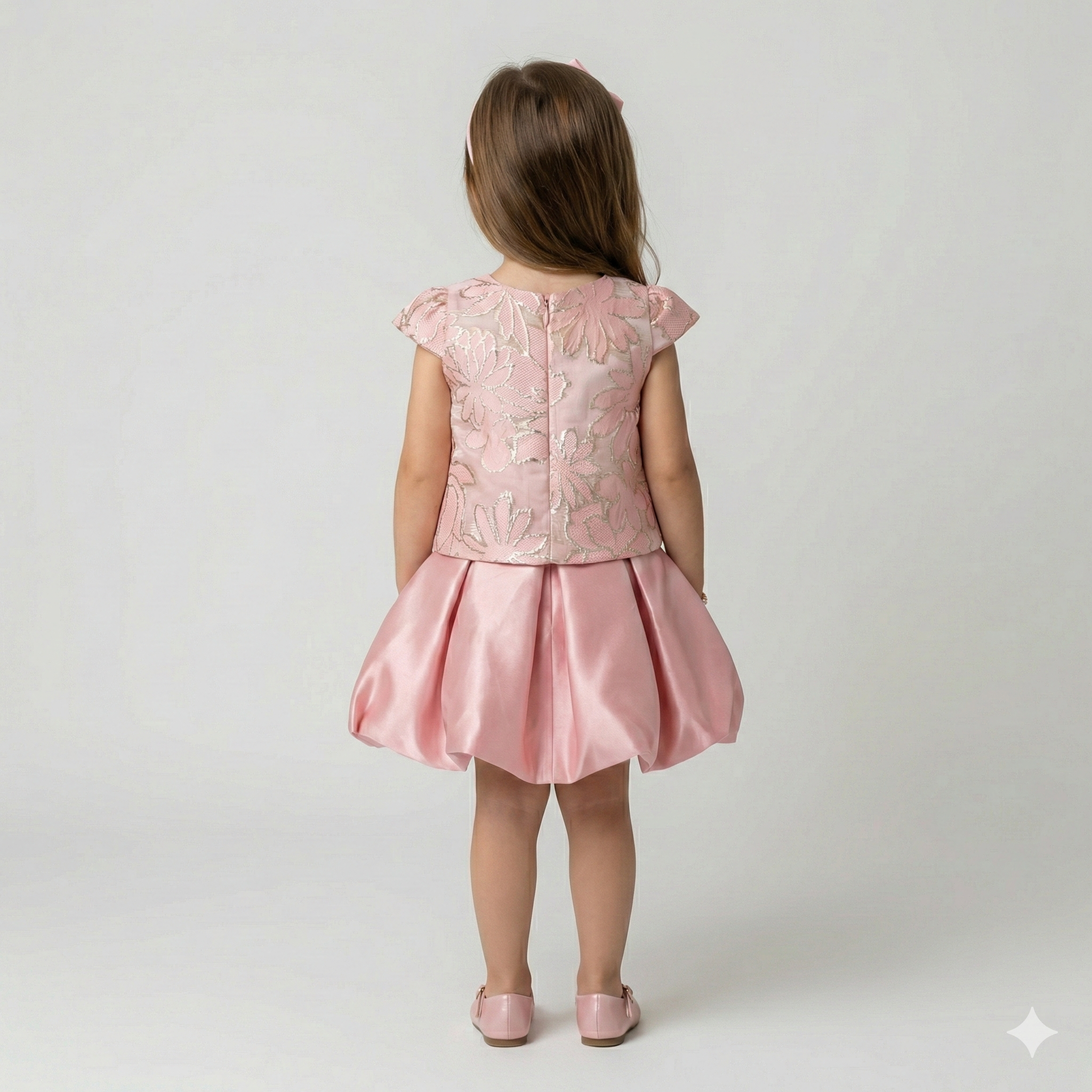 Girls' Whimsical Tiered Tulle Occasion Dress with Satin Accents