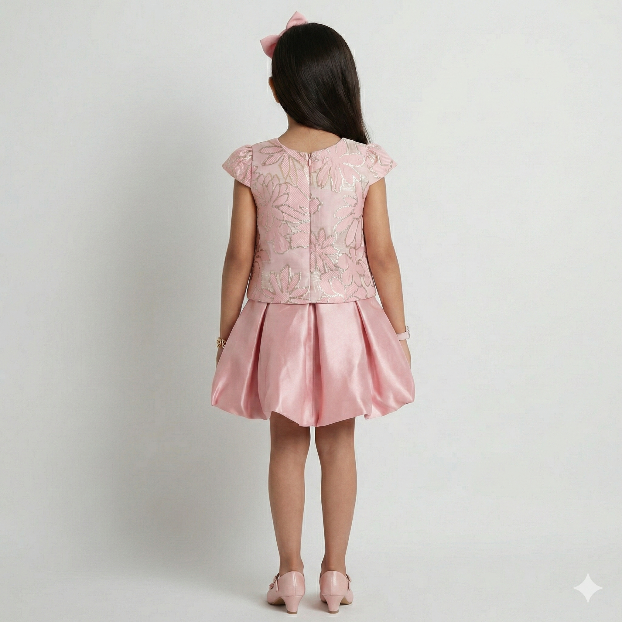 Girls' Boutique Tiered Gala Gown with Premium Satin Bodice