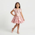 Girls' Sophisticated Tiered Tulle Formal Dress with Bow Waist