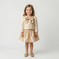 Enchanted Satin Occasion Dress with Crystal Rosette