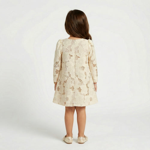 Enchanted Satin Occasion Dress with Crystal Rosette