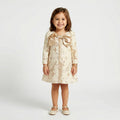 Enchanted Satin Occasion Dress with Crystal Rosette