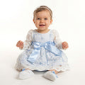 Heirloom Floral Lace & Satin Occasion Dress with Signature Bow