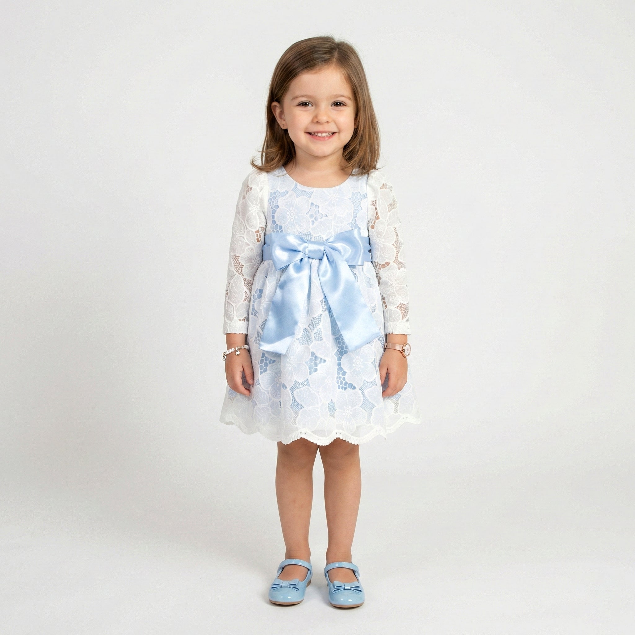 Enchanted Satin Occasion Dress with Elegant Bow