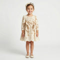 Vintage-Inspired Floral Lace Party Dress with Oversized Satin Bow