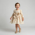 Enchanted Satin Occasion Dress with Elegant Bow