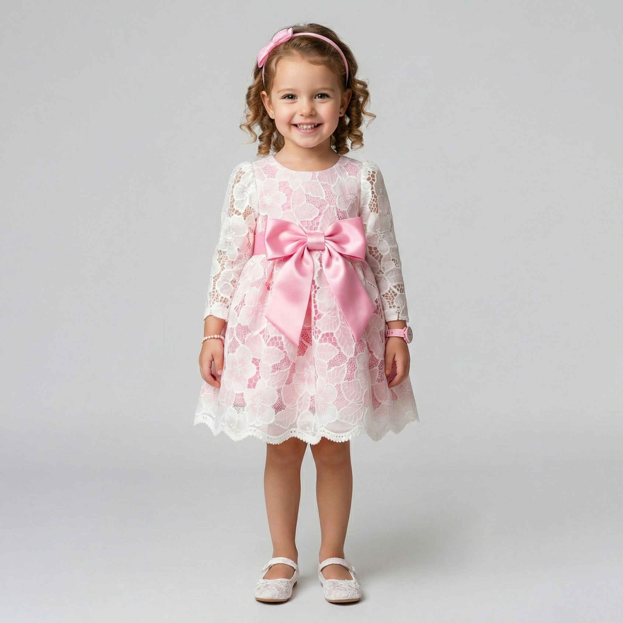 Girls' Artisanal Embroidered Organza & Lace