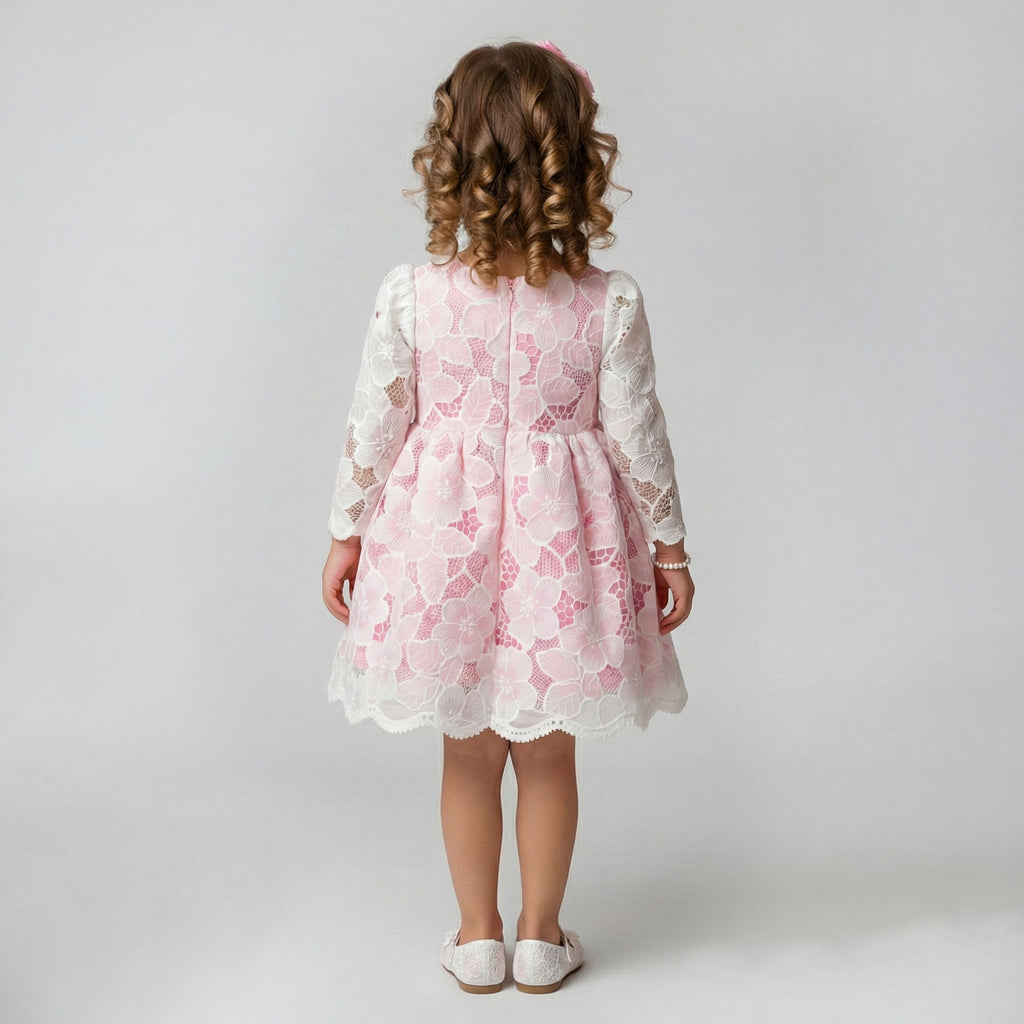 Girls' Artisanal Embroidered Organza & Lace