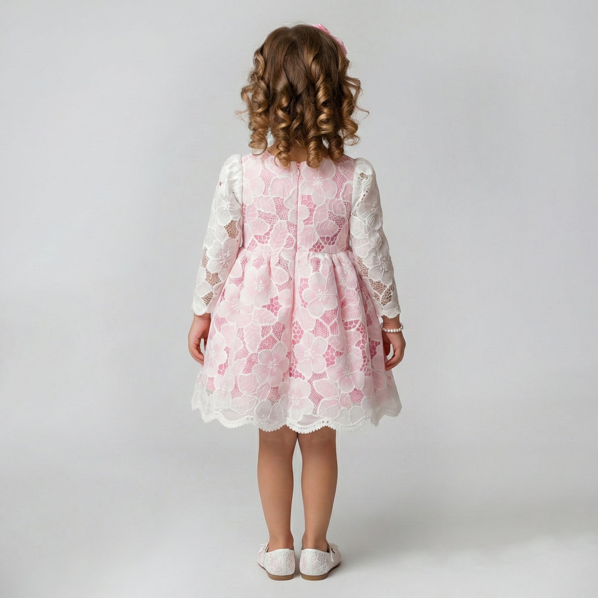 Girls' Artisanal Embroidered Organza & Lace