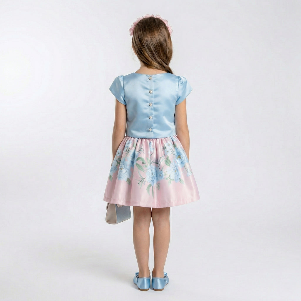 Big Girls Boutique Satin & Floral Set – Premium Formal Two-Piece Outfit