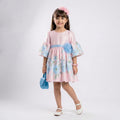 Girls Shimmering Floral Party Dress – Sophisticated Satin Occasion Wear