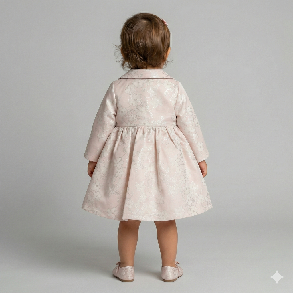 Toddler Floral Jacquard Coat-Style Dress