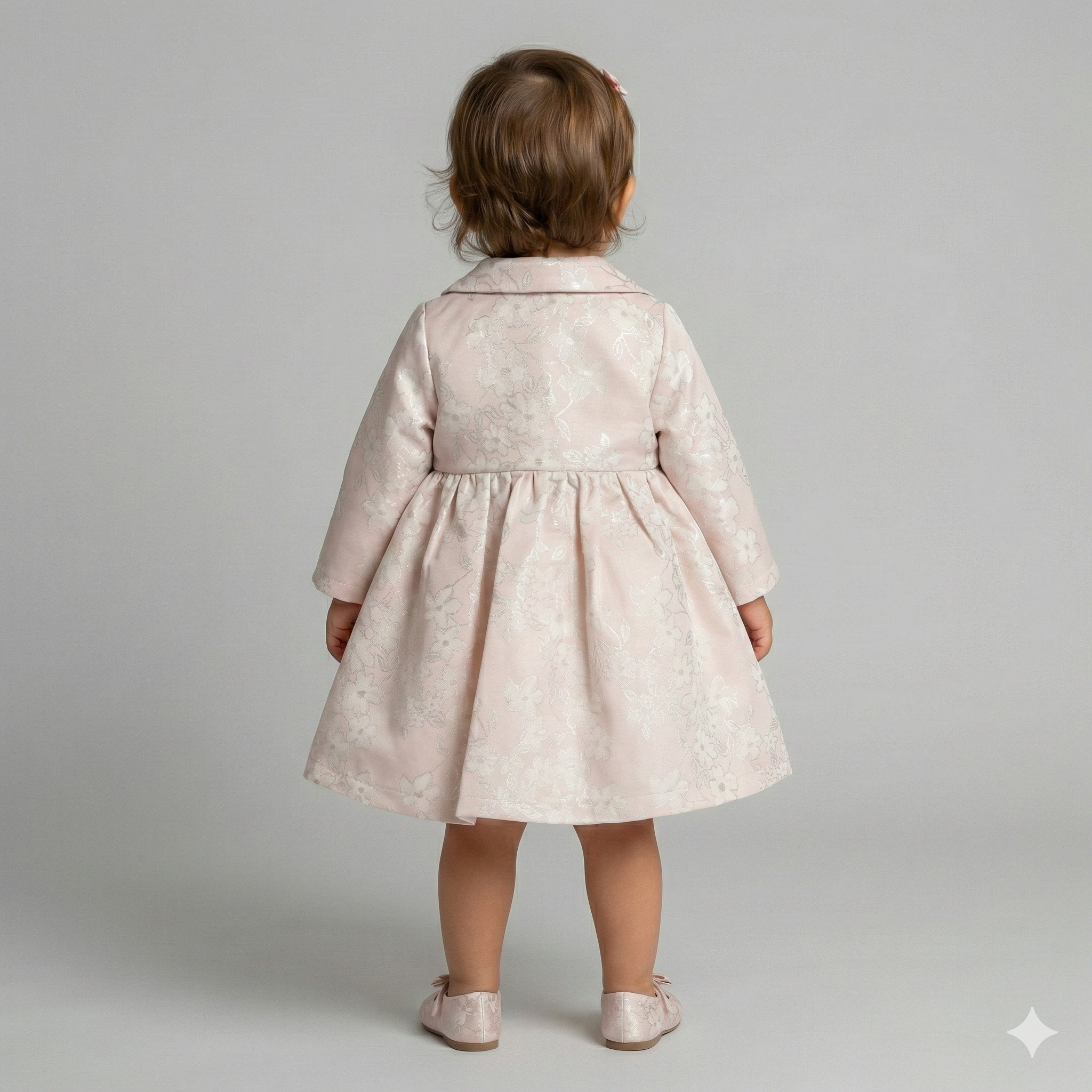 Toddler Floral Jacquard Coat-Style Dress