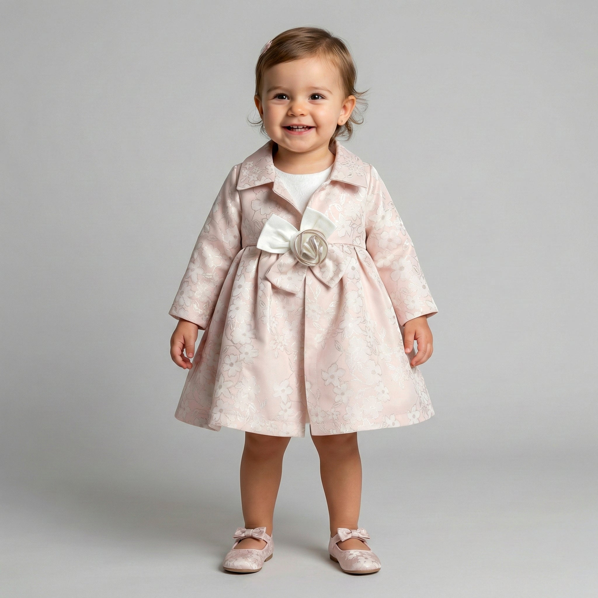 Toddler Floral Jacquard Coat-Style Dress