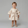 Toddler Tiered Sleeve Jacquard Party Dress