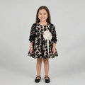 Girls' Seraphina Velvet Daisy Organza Dress with Silk Tulle Corsage