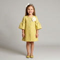 Structured Occasion Coat with Dimensional Floral Appliqué & Bell Sleeves