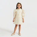 Girls’ Elegant Rose Embossed Occasion Dress