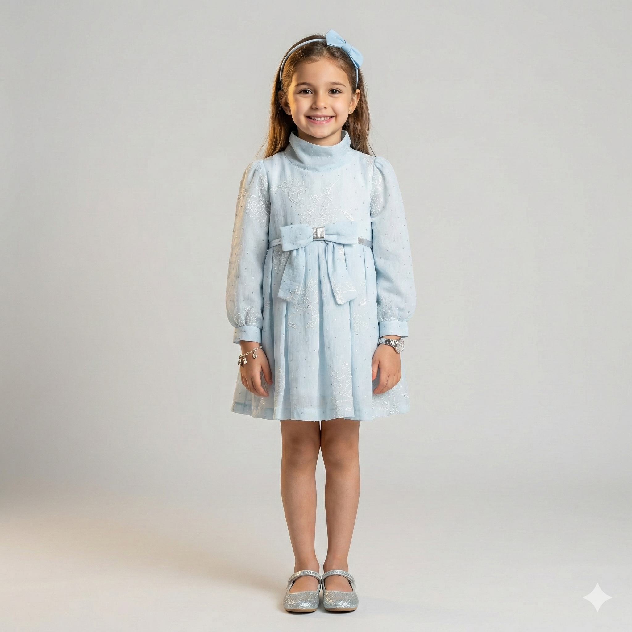 Girls' Seraphina Embroidered Organza Party Dress