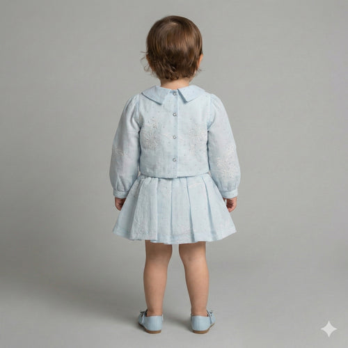 Baby & Toddler Sailor-Style Embroidered Skirt Set