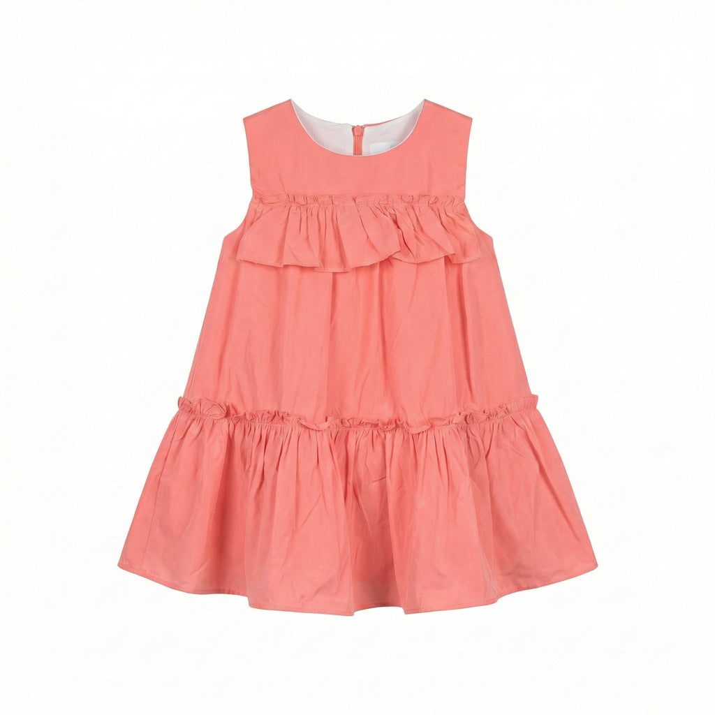 Sophisticated Jacquard Coat & Dress Set for Girls