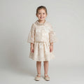Girls' Genevieve Botanical Organza Blouse with Shimmer Trousers or Pleated Skirt