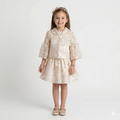 Girls’ Sage Floral Flocked Occasion Set
