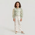 Girls' Organza Floral Top and Trouser Outfit