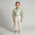 Sophisticated Botanical Blouse & Tailored Trouser Set