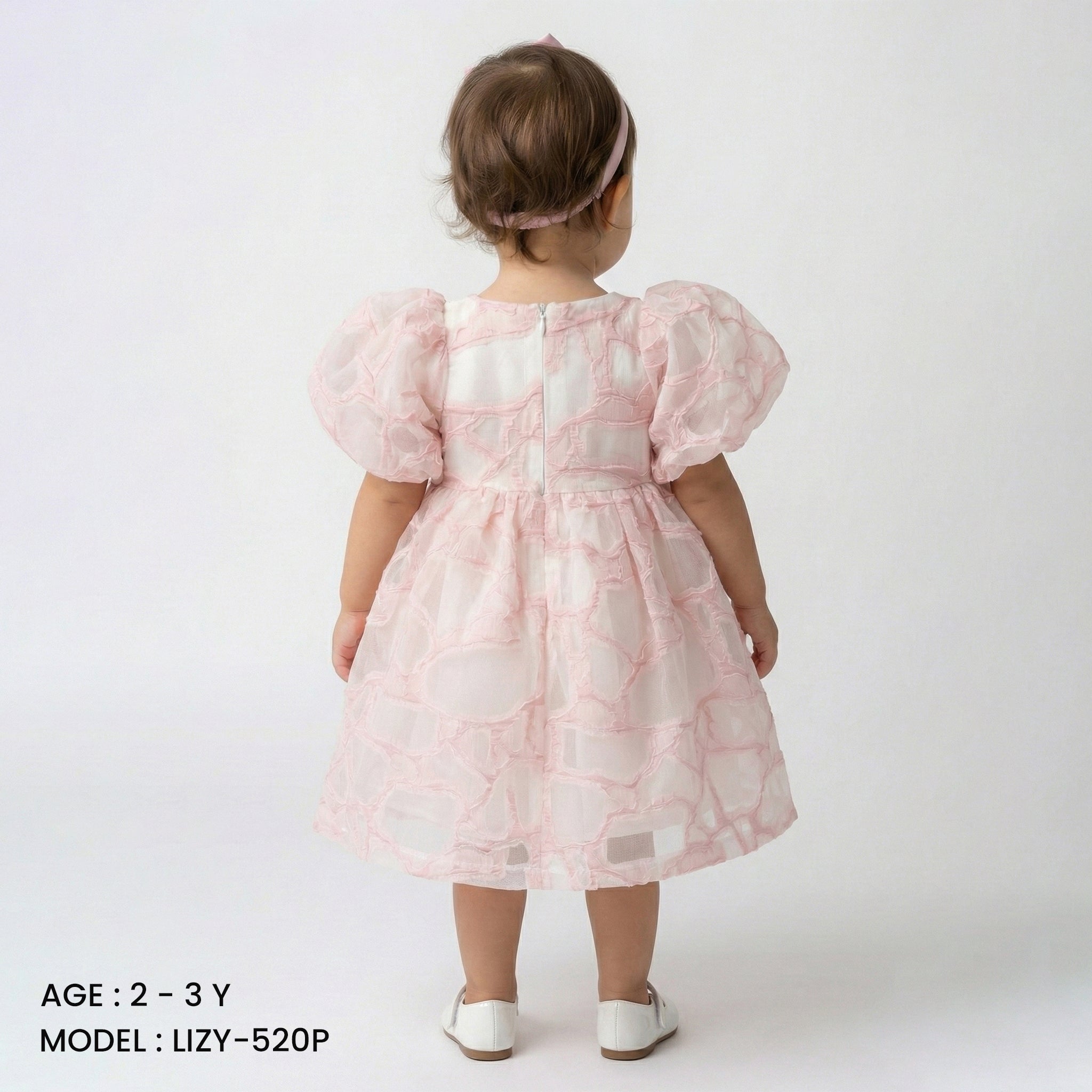 Baby’s First Gala – Champagne Organza Puff Dress with Oversized Satin Bow