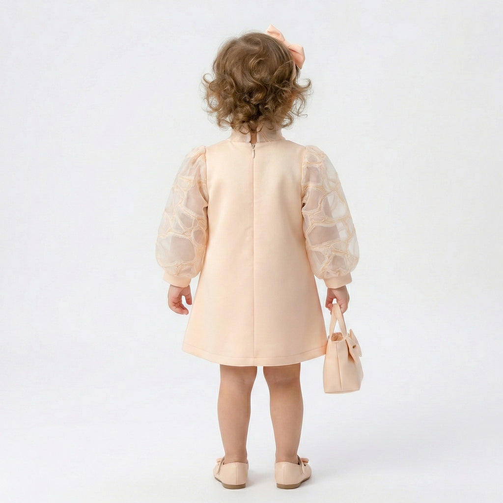 Toddler Ethereal Bow-Neck Dress