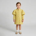 Girls' Seraphina Vintage-Inspired Jacquard Puff Sleeve Dress