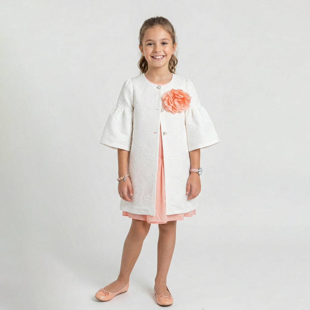 Petite Couture Floral Jacquard Ensemble