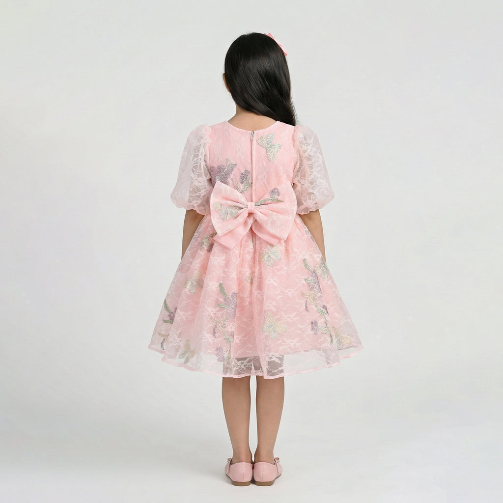 Girls' Sophisticated Tiered Tulle Formal Dress