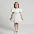 Girls' Boutique Lace-Appliqué Gala Dress
