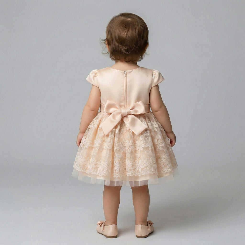 Toddler Textured Occasion Coat with Signature Floral Pin