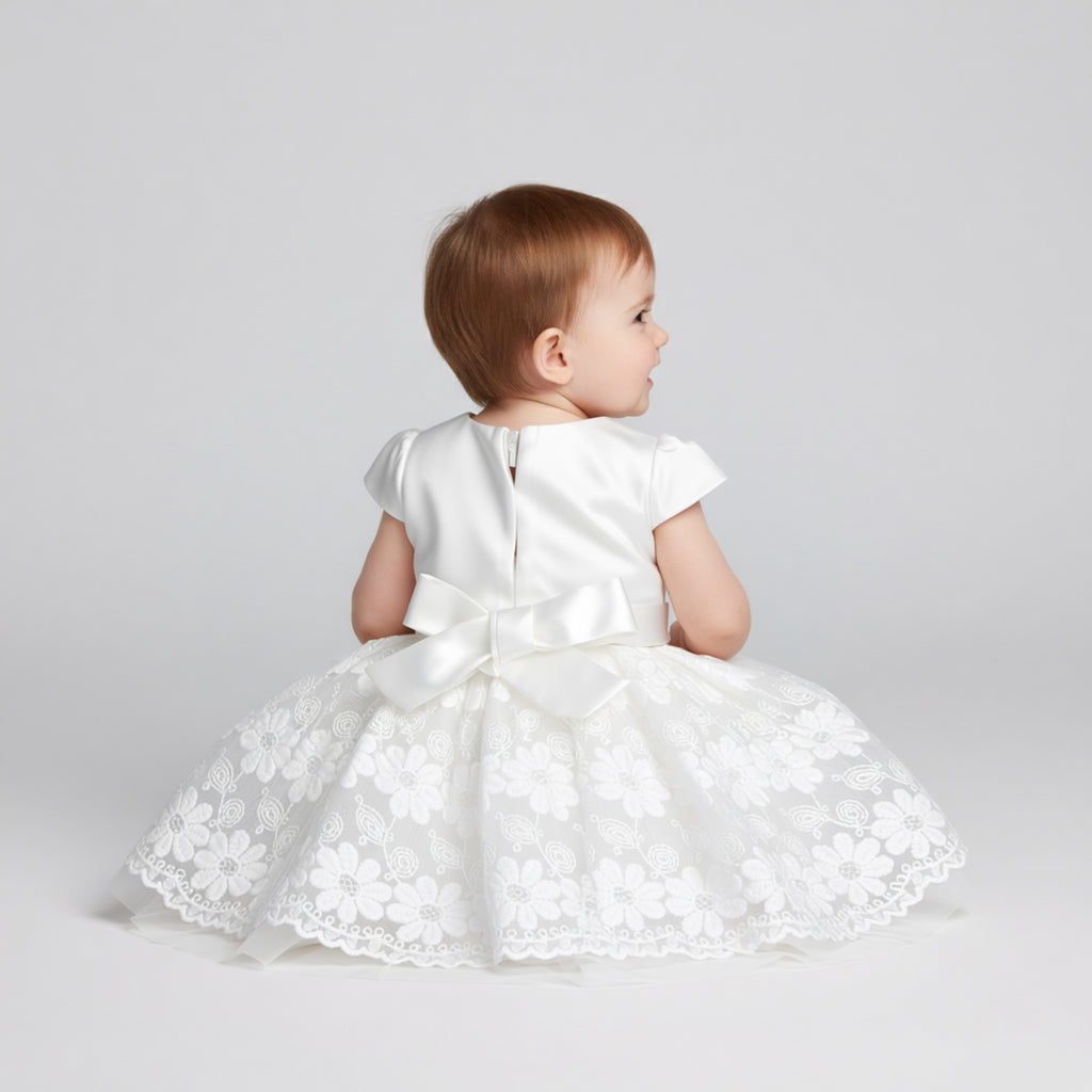 Toddler Textured Occasion Coat with Signature Floral Pin