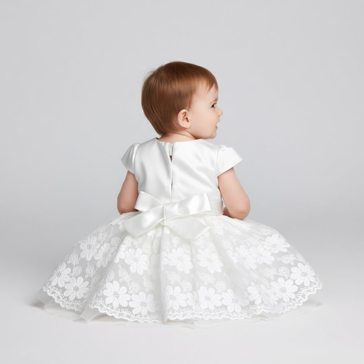Toddler Textured Occasion Coat with Signature Floral Pin