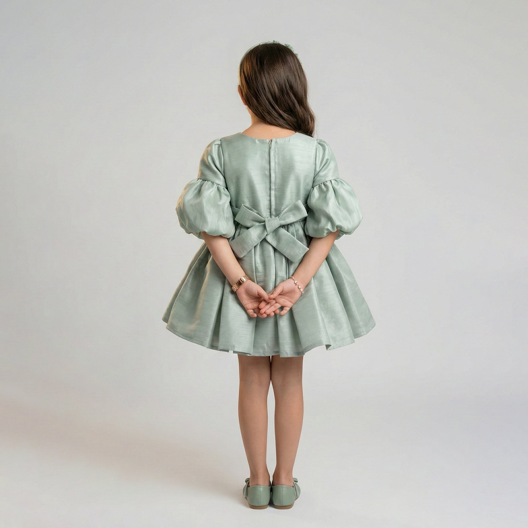 Girls' Sophisticated Lace & Layered Tulle Formal Dress