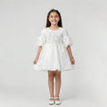 Girls' Boutique Lace-Appliqué Gala Dress with Tulle Flare