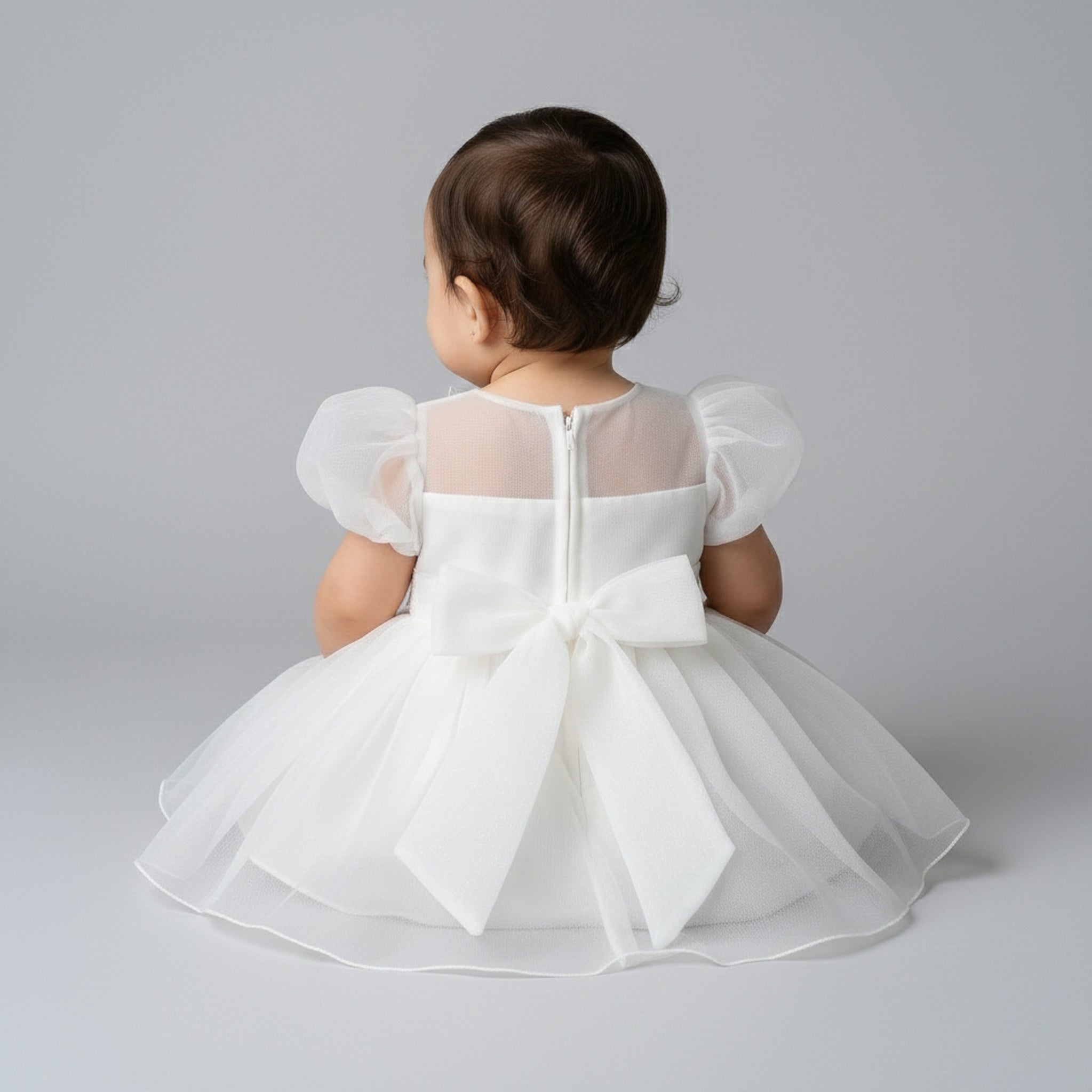 Toddler Floral Accent Tulle Occasion Dress