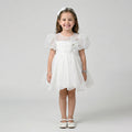 Girls’ Classic Floral Tulle Occasion Dress