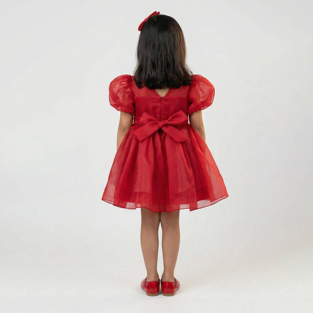 Girls’ Classic Tulle & Floral Formal Dress