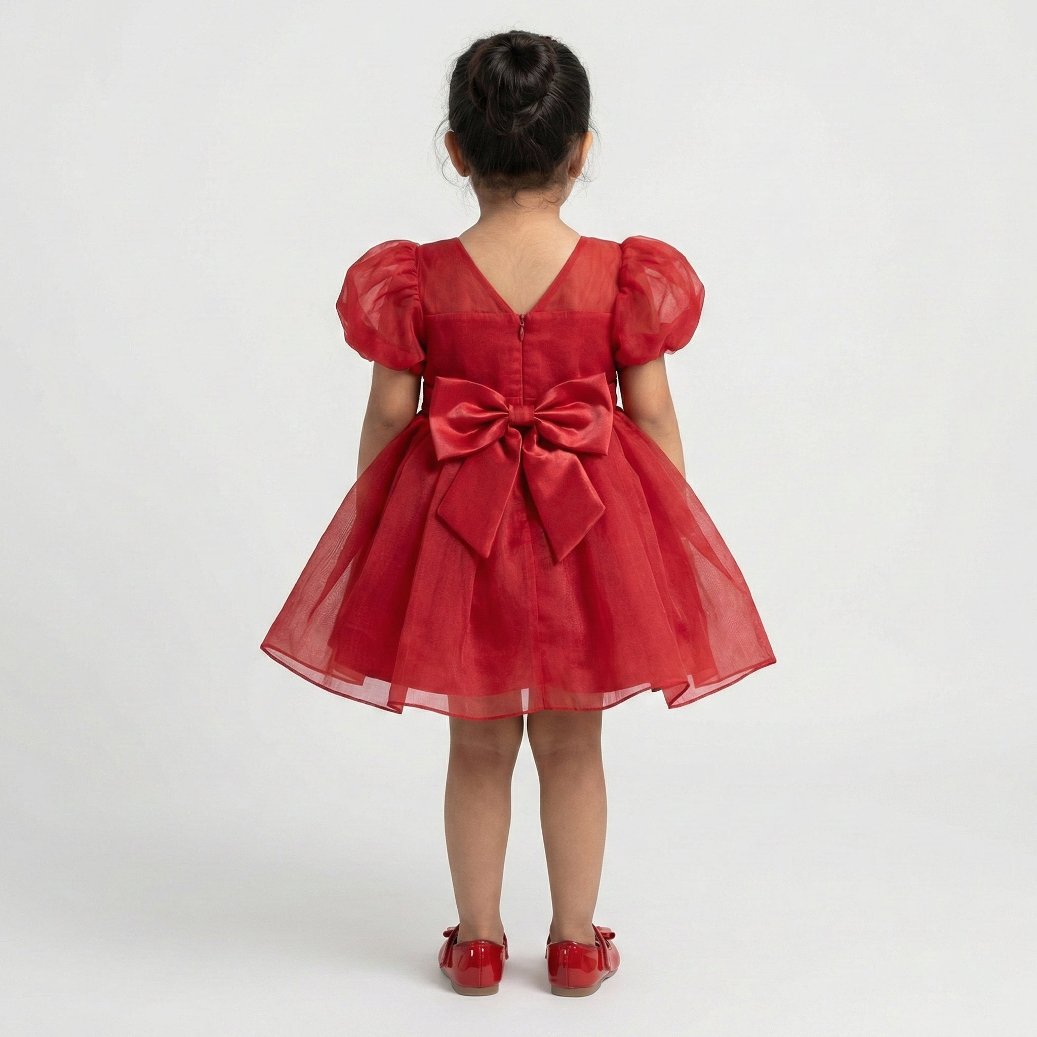 Girls’ Floral Applique Tulle Occasion Dress